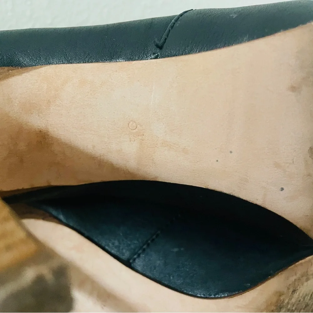 Madewell Jules Black Leather High Heel Booties